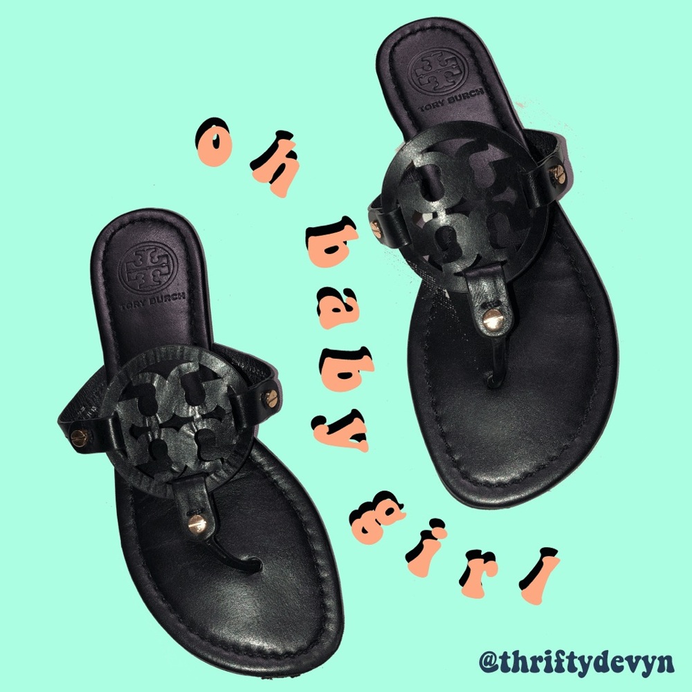 black tory burch sandals